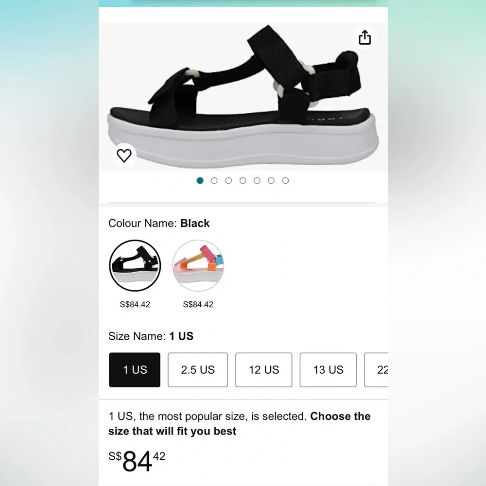 TOMMY HILFIGER Unisex Kids Th Leomi Utility Sandals Black/White US Size 2 NEW!🩴